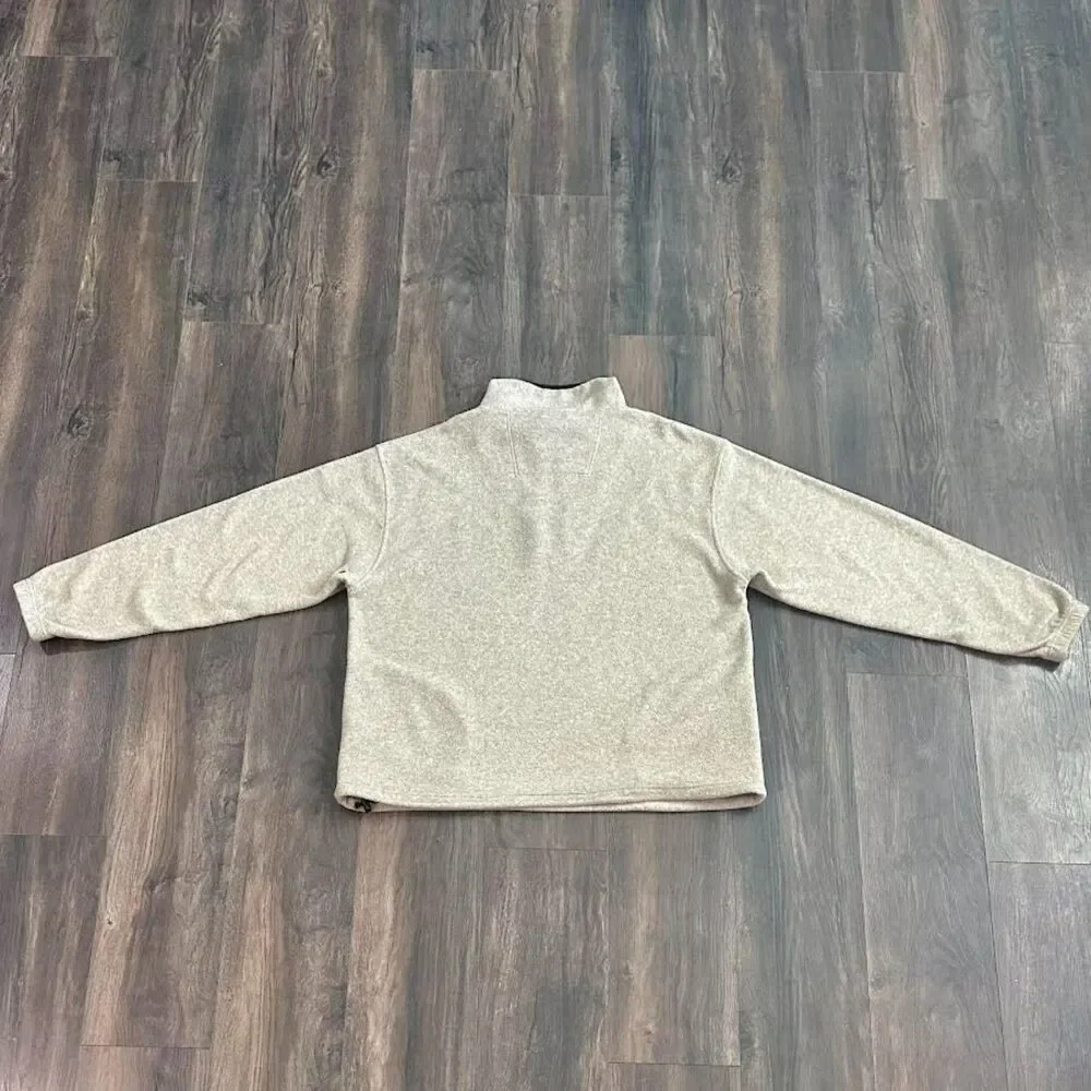 Vtg DuPont Gordon Fleece 1/4 Zip Pullover Gray Sweater Long Sleeve Men's Size XL